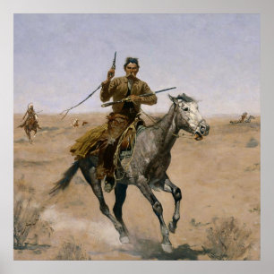 Frederic Remington Western Art “The Flight” Poster