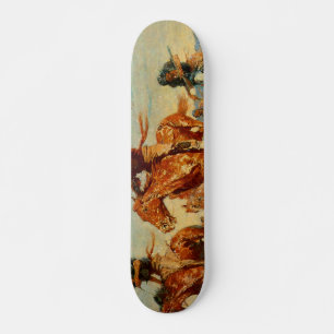 Frederic Remington's The Buffalo Runners (1909) Skateboard