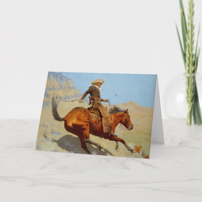 Frederic Remington's The Cowboy (1902) Card (Front)