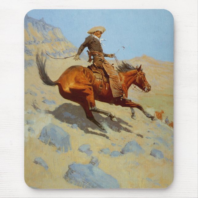 Frederic Remington's The Cowboy (1902) Mouse Pad (Front)