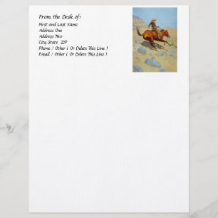 Frederic Remington's The Cowboy (1902) Personalized Letterhead