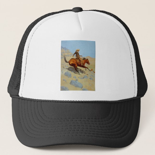 Frederic Remington's The Cowboy (1902) Trucker Hat (Front)