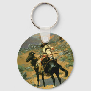 Frederic Remington's The Indian Trapper (1889) Key Ring