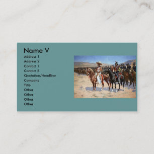 Frederic Remington's The Mexican Major (1889) Business Card