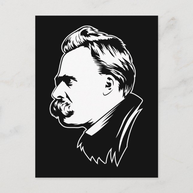 Frederich Nietzsche Portrait Mousepad Postcard (Front)