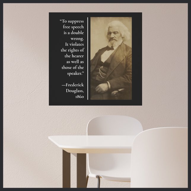 Frederick Douglass Censorship Quote Black History  Poster (Creator Uploaded)