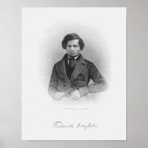 Frederick Douglass Engraved Portrait Poster