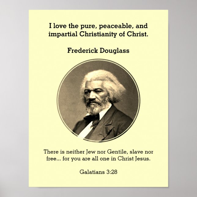 FREDERICK DOUGLASS Quote Custom Scripture Poster (Front)