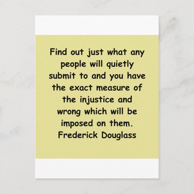 frederick douglass quotes postcard (Front)