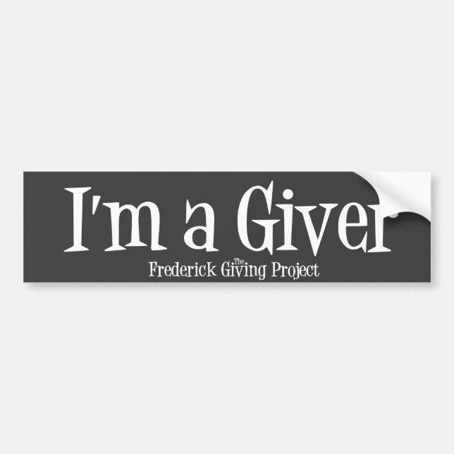 Frederick Giving Project Bumper Sticker (Front)