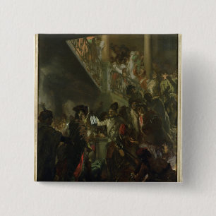Frederick II the Great, in Lissa, Bonsoir 15 Cm Square Badge