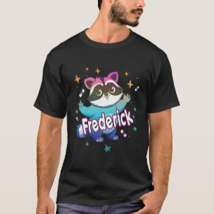 Frederick Name With Racoon T-Shirt