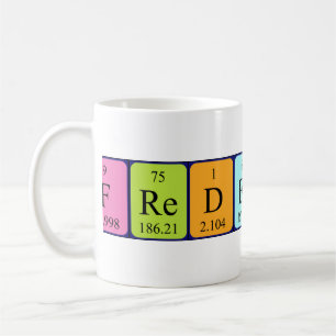 Frederick periodic table name mug