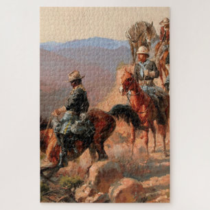 Frederick Remington “With the 10th Cavalry" Jigsaw Puzzle