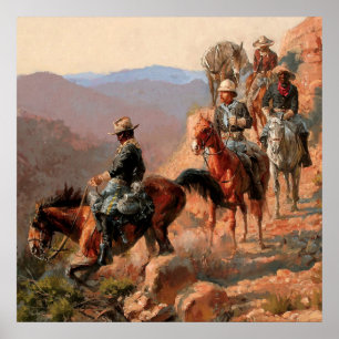 Frederick Remington “With the 10th Cavalry" Poster