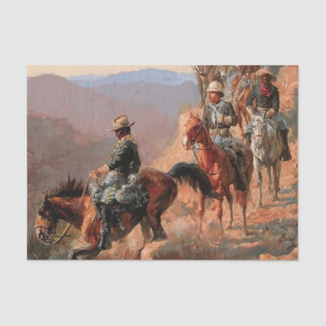 Frederick Remington “With the 10th Cavalry" Tissue Paper (Front)