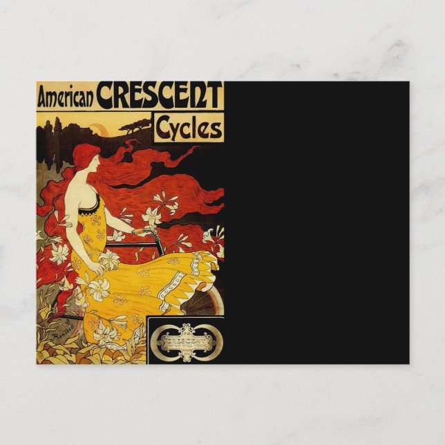 Frederick Winthrop Ramsdell Bicycle Art Postcard (Front)