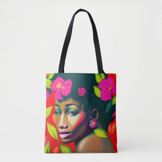 Fredericka Abstract African American Woman Tote Bag (Front)
