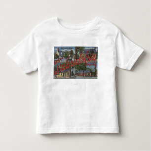 Fredericksburg, Virginia - Large Letter Scenes Toddler T-Shirt