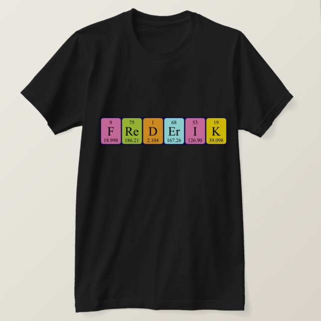 Frederik periodic table name shirt (Design Front)