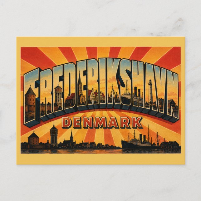 Frederikshavn Denmark Port Postcard (Front)