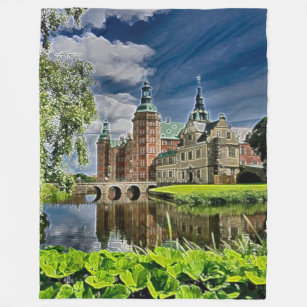 Fredriksburg Palace, Denmark Acrylic Art Fleece Blanket