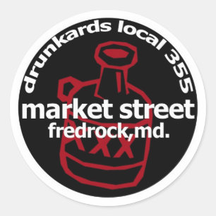 Fredrock Drunkard Decals (sheet of 6) Classic Round Sticker