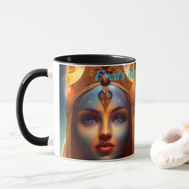 Fred's Morning Caffeine Personalised Customisable Mug (With Donut)