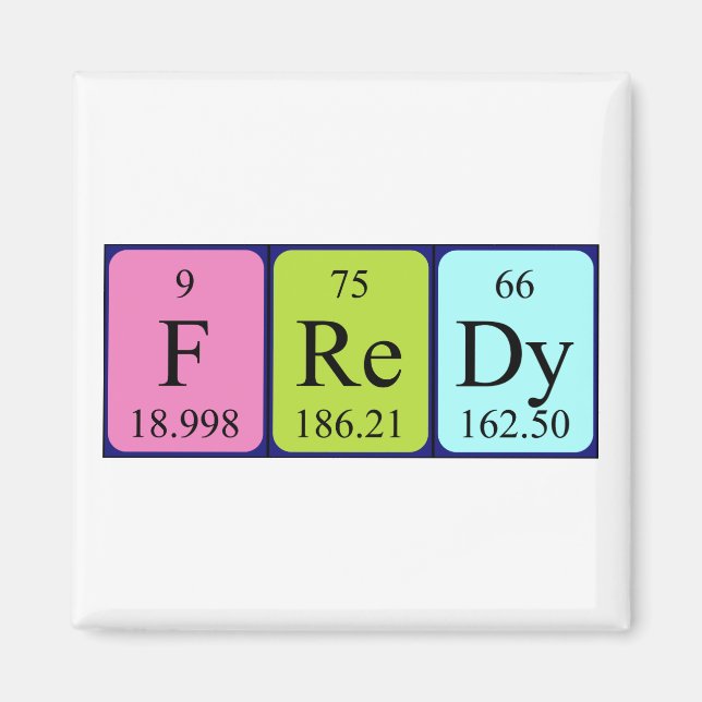 Fredy periodic table name magnet (Front)