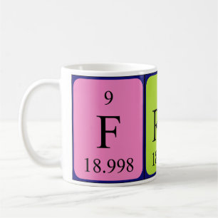 Fredy periodic table name mug