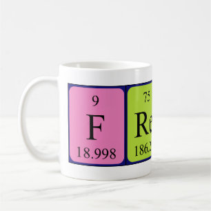 Fredy periodic table name mug