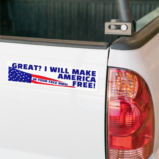 Free Again Bumper Sticker (On Truck)