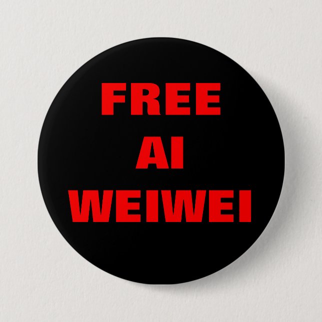 "Free Ai Weiwei" Buttons Pins (Front)