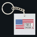 Free America Keychain<br><div class="desc">Free America Keychain</div>
