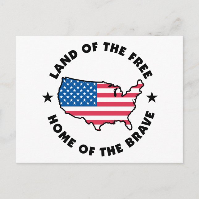 Free and Brave Postcard (Front)