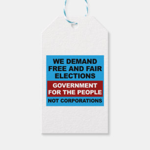 Free and Fair Elections Gift Tags