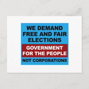 Free and Fair Elections Postcard