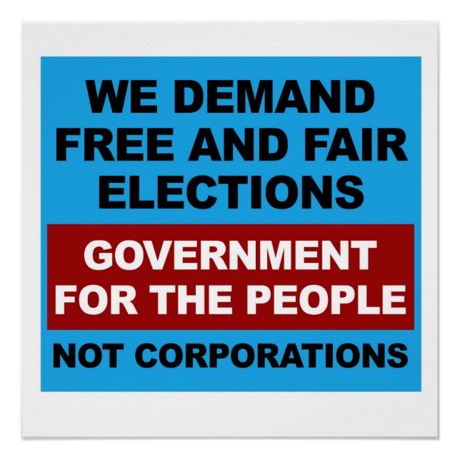 Free and Fair Elections Poster (Front)