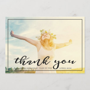 Free and Focused   Graduation Thank You   Dark Card