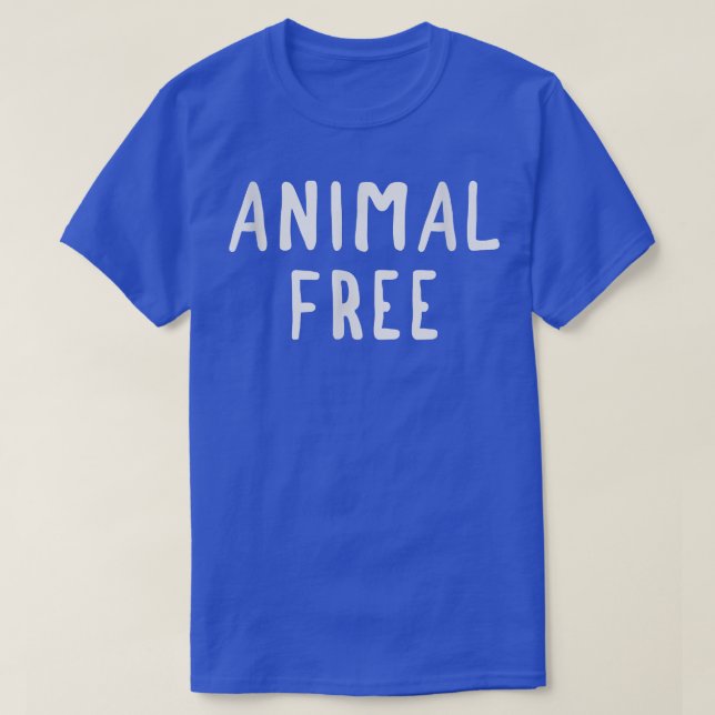 Free Animal Vegan Vegetarian  T-Shirt (Design Front)