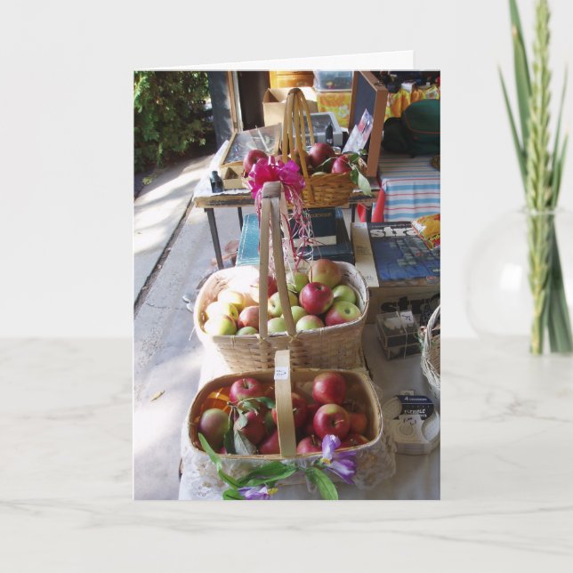 "FREE APPLES FOR SALE" Congratulatory Card (Front)