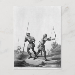 Free archers during the reign of Louis XI Postcard