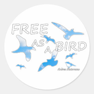 Free as a Bird 2 Classic Round Sticker