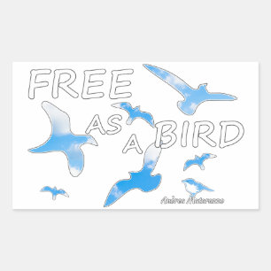Free as a Bird 2 Rectangular Sticker