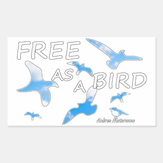 Free as a Bird 2 Rectangular Sticker (Front)