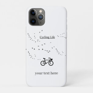 Free as a Bird Cycling Life Black and White Art iPhone 11 Pro Case