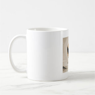 Free as a Bird - Golden Sun and Black Dove Silhoue Coffee Mug