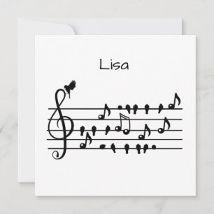 Free as a bird, song birds acting as musical notes
