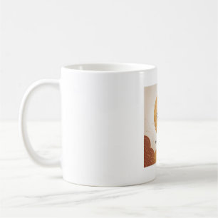Free as a Bird - Stylised Swallow with Golden Sun Coffee Mug