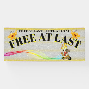 FREE AT LAST Banner